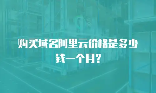 购买域名阿里云价格是多少钱一个月？