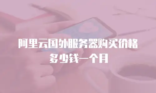 阿里云国外服务器购买价格多少钱一个月