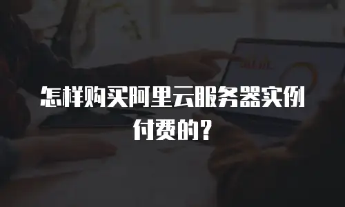 怎样购买阿里云服务器实例付费的？