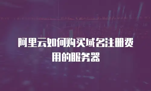 阿里云如何购买域名注册费用的服务器
