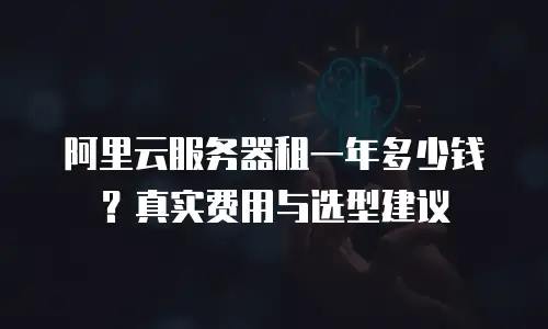 阿里云服务器租一年多少钱？真实费用与选型建议