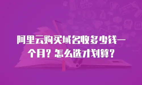 阿里云购买域名收多少钱一个月？怎么选才划算？