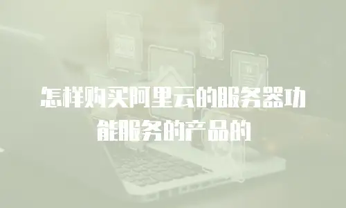 怎样购买阿里云的服务器功能服务的产品的