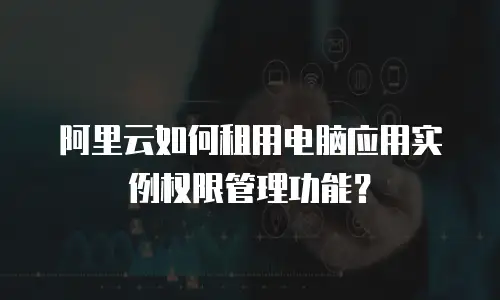 阿里云如何租用电脑应用实例权限管理功能？