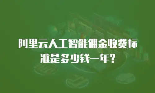 阿里云人工智能佣金收费标准是多少钱一年？