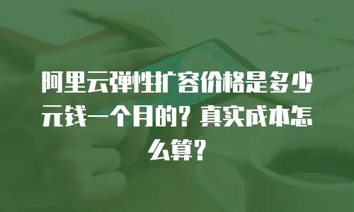 阿里云弹性扩容价格是多少元钱一个月的？真实成本怎么算？