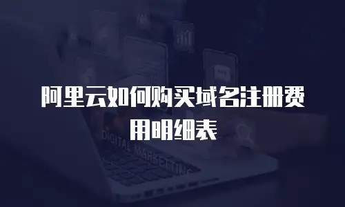 阿里云如何购买域名注册费用明细表