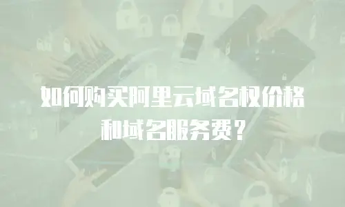 如何购买阿里云域名权价格和域名服务费？