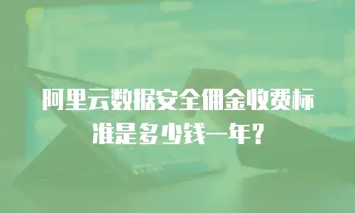 阿里云数据安全佣金收费标准是多少钱一年？