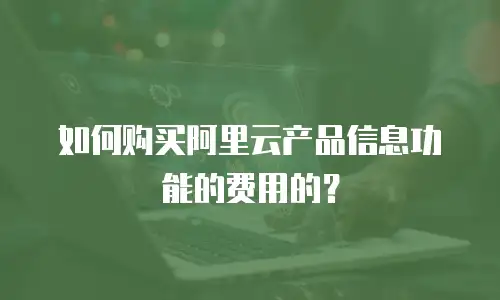 如何购买阿里云产品信息功能的费用的？