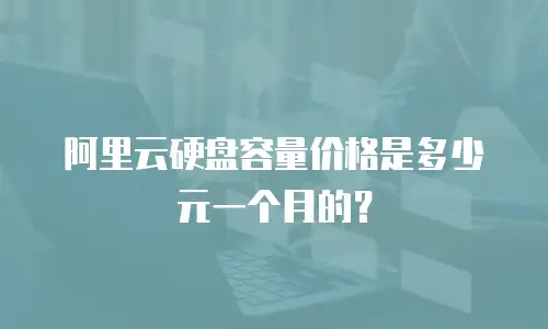 阿里云硬盘容量价格是多少元一个月的？