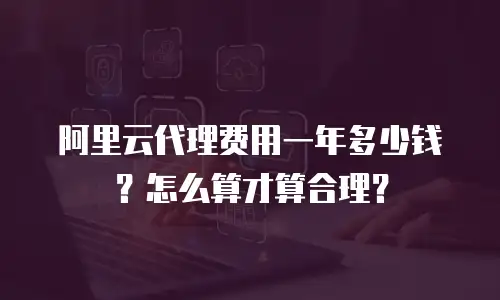 阿里云代理费用一年多少钱？怎么算才算合理？