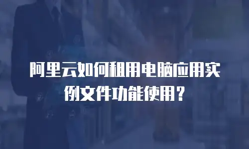 阿里云如何租用电脑应用实例文件功能使用？