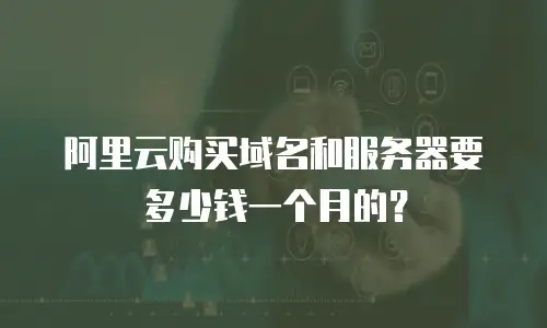 阿里云购买域名和服务器要多少钱一个月的？
