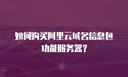 如何购买阿里云域名信息包功能服务器？