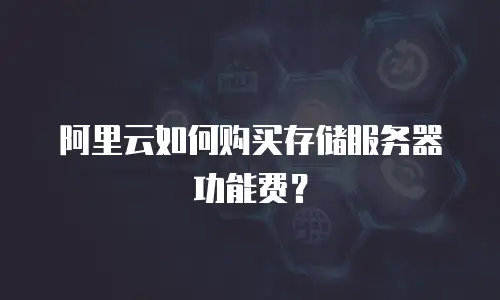 阿里云如何购买存储服务器功能费？