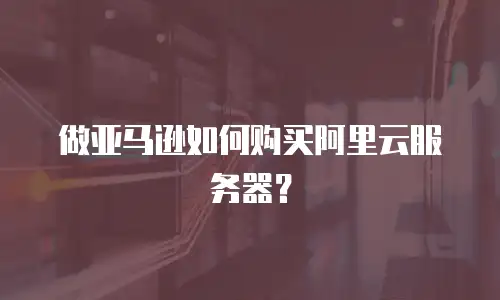 做亚马逊如何购买阿里云服务器？