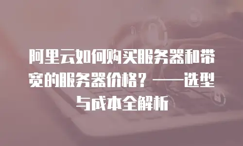 阿里云如何购买服务器和带宽的服务器价格？——选型与成本全解析