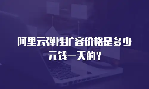阿里云弹性扩容价格是多少元钱一天的？