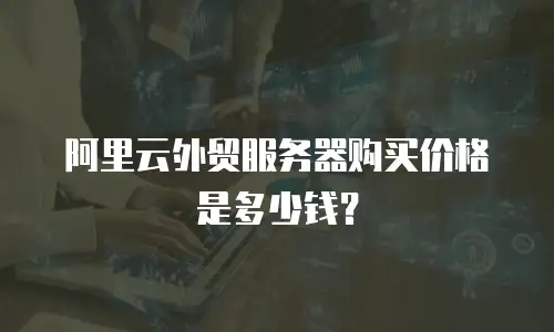 阿里云外贸服务器购买价格是多少钱？