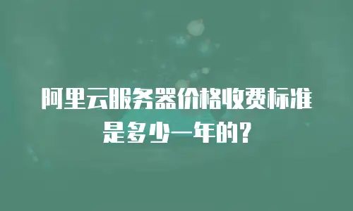 阿里云服务器价格收费标准是多少一年的？