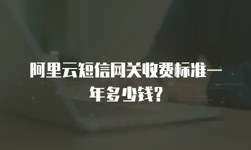 阿里云短信网关收费标准一年多少钱？