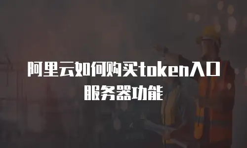 阿里云如何购买token入口服务器功能