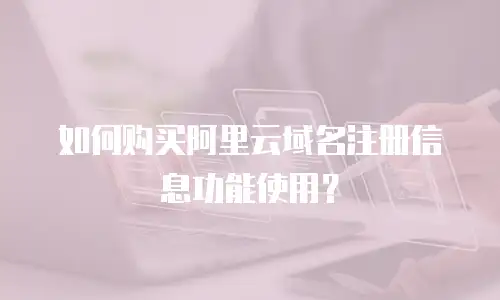 如何购买阿里云域名注册信息功能使用？