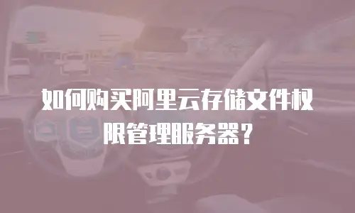 如何购买阿里云存储文件权限管理服务器？