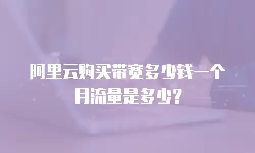 阿里云购买带宽多少钱一个月流量是多少？