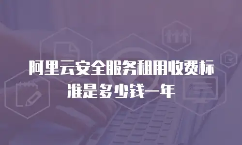阿里云安全服务租用收费标准是多少钱一年