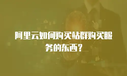 阿里云如何购买站群购买服务的东西？