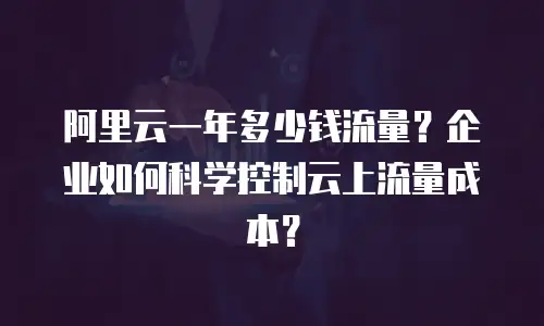 阿里云一年多少钱流量？企业如何科学控制云上流量成本？