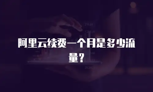 阿里云续费一个月是多少流量？