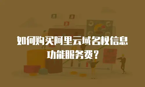 如何购买阿里云域名权信息功能服务费？