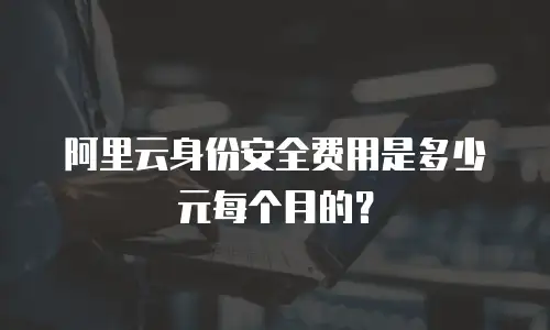 阿里云身份安全费用是多少元每个月的？