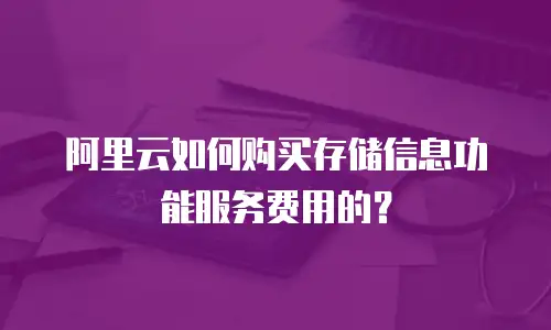 阿里云如何购买存储信息功能服务费用的？