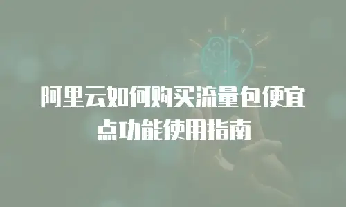 阿里云如何购买流量包便宜点功能使用指南