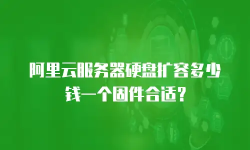 阿里云服务器硬盘扩容多少钱一个固件合适？