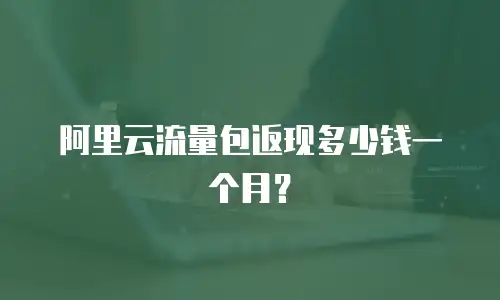 阿里云流量包返现多少钱一个月？