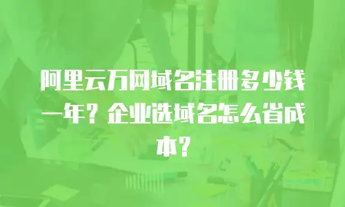阿里云万网域名注册多少钱一年？企业选域名怎么省成本？