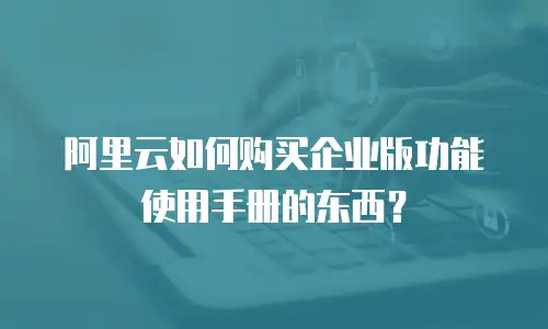阿里云如何购买企业版功能使用手册的东西？