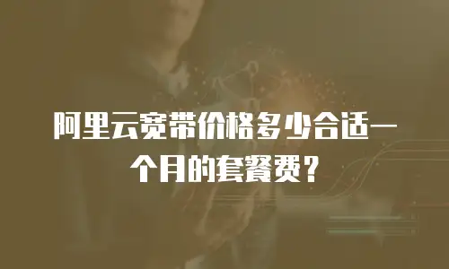 阿里云宽带价格多少合适一个月的套餐费？