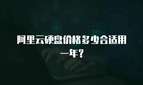 阿里云硬盘价格多少合适用一年？