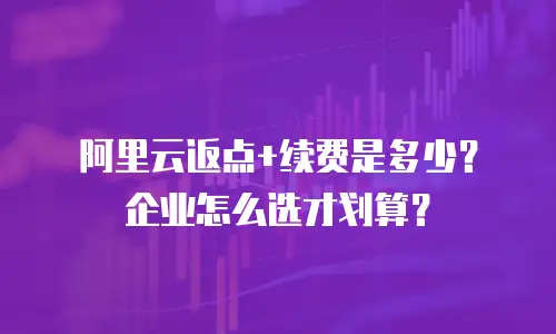 阿里云返点+续费是多少？企业怎么选才划算？