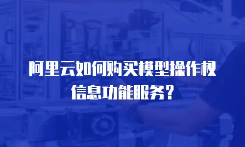 阿里云如何购买模型操作权信息功能服务？