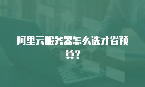 阿里云服务器怎么选才省预算？