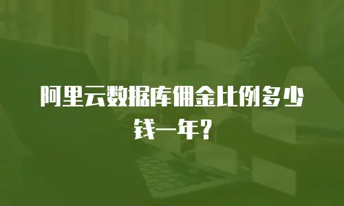 阿里云数据库佣金比例多少钱一年？
