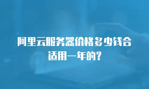 阿里云服务器价格多少钱合适用一年的？
