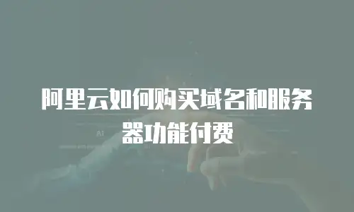 阿里云如何购买域名和服务器功能付费